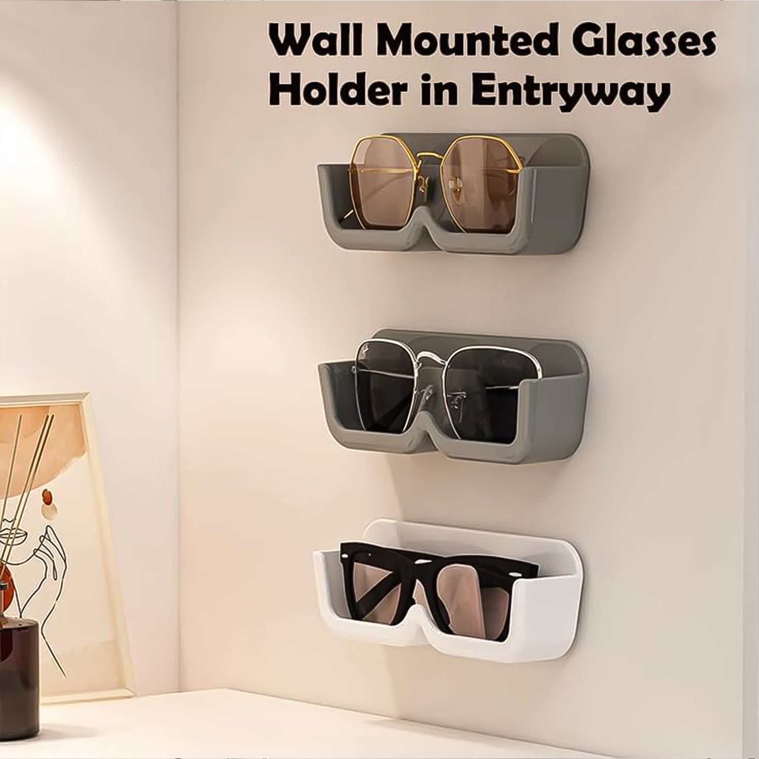 Wall Mounted Sunglasses Holder (4 Pcs Set) Wall Mounted Sunglasses Holder (4 Pcs Set)